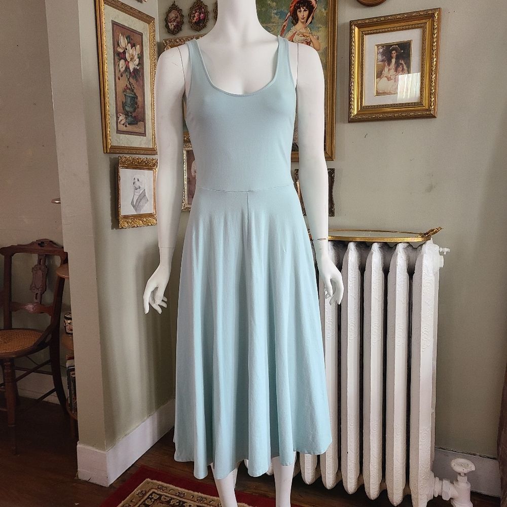 Light Blue Midi Summer Dress